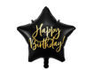 Picture of FOIL BALLOON STAR HAPPY BIRTHDAY BLACK 18 INCH